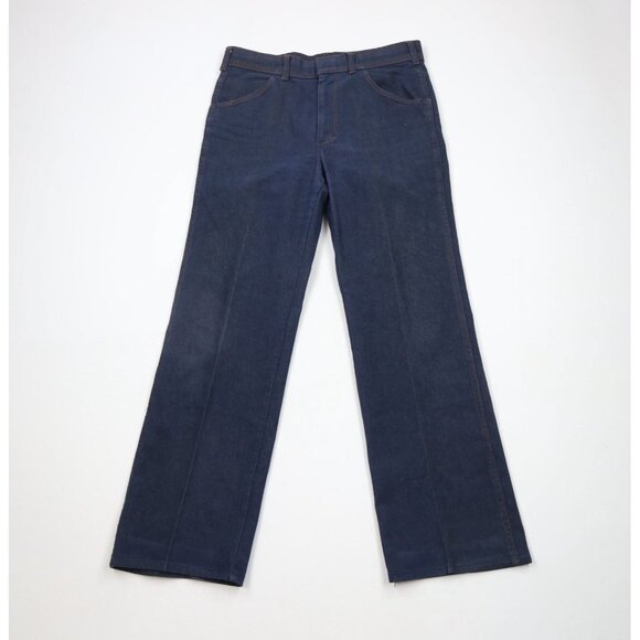 Vintage 70s Streetwear Mens 32x30 Faded Flared Bell Bottoms Denim Jeans USA
